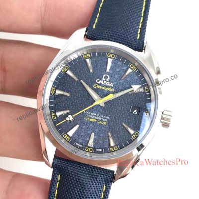 Omega 007 Replica Seamaster Aqua Terra James Bond Limited Edition Blue Dial James Bond